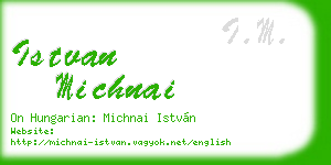 istvan michnai business card